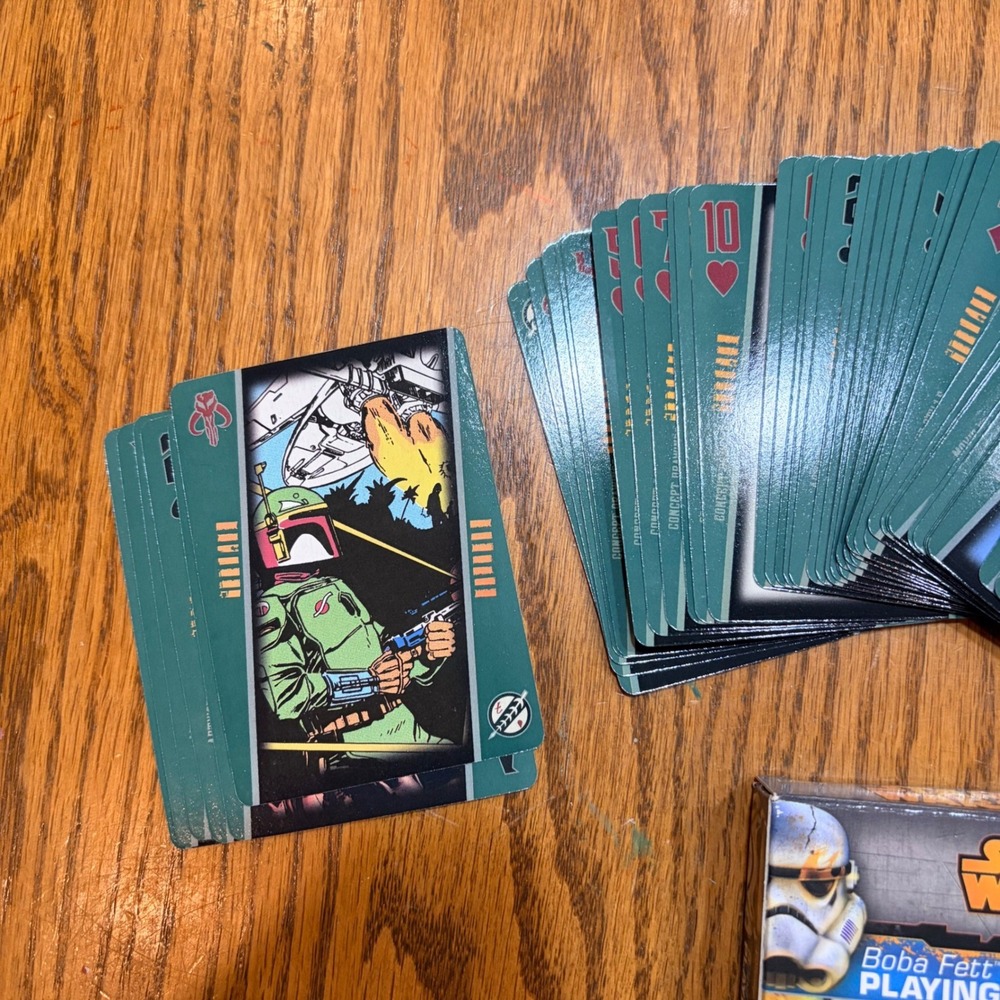 Star Wars Boba Fett Playing Cards Disney Lucasfilm Mandalorian Artwork Deck - Picture 4 of 7